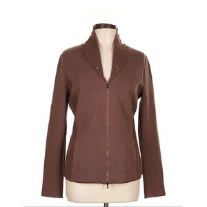 Tandem brown wool zip up cardigan- size 42(US 12)